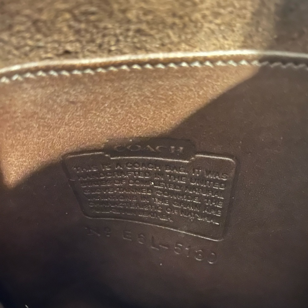 Coach 5130 Brown Leather Shoulder Bag with Hang Tag - Picture 8 of 10